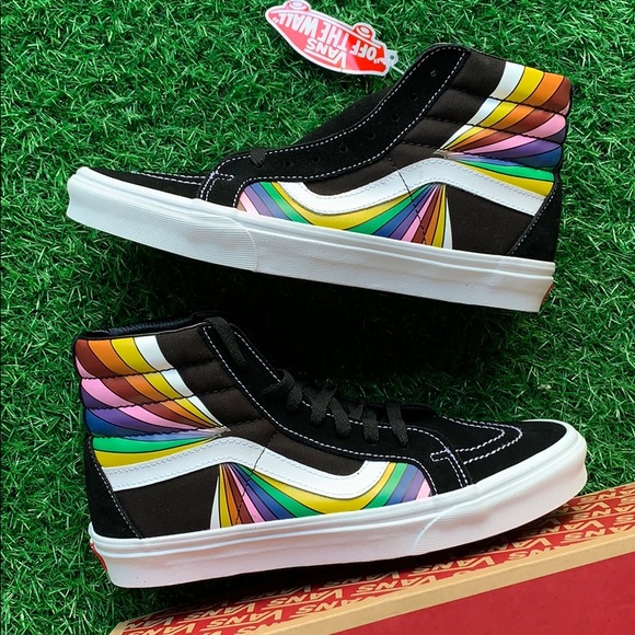 VANS SK8-Hi REISSUE REFRACT TRUE WHITE/MULTI MEN’s - Picture 14 of 16